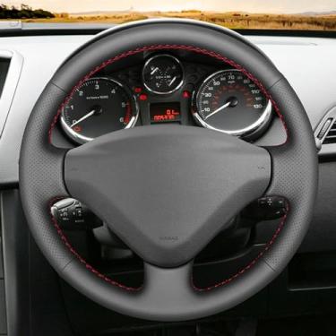 Imagem de Capa de volante, para Citroen Berlingo 2008-2016, personalize couro costurado à mão DIY