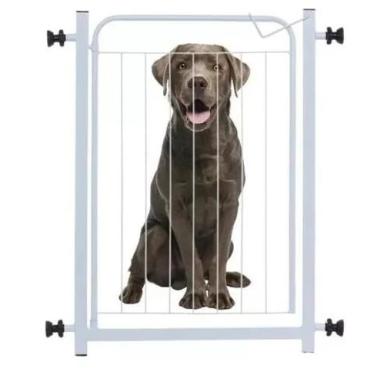 Imagem de Grade De Proteção para Pet Cães ou Bebês Para Portas Portão até 80cm