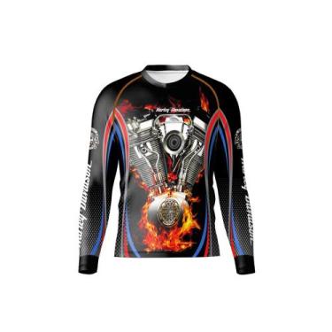 Imagem de Camiseta Manga Longa Proteção Uv50 Harley Davidson Praia Md6 - Everest