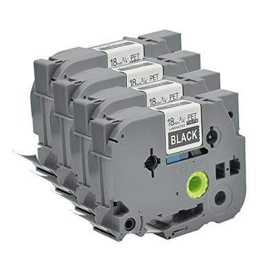 Imagem de Cartucho de fita de etiquetagem P Touch Label TZ345 TZo345 TZe Label Orison branco sobre preto compatível com Brother Label Maker Tape Tape 18 mm 3/4 polegadas 8 m refis de cassete