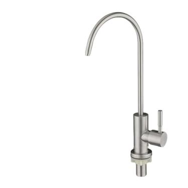 Imagem de Torneira de cozinha de 1/4 ", torneira purificadora de água de aço inoxidável, pia de água fria única, torneira com filtro, a11223n
