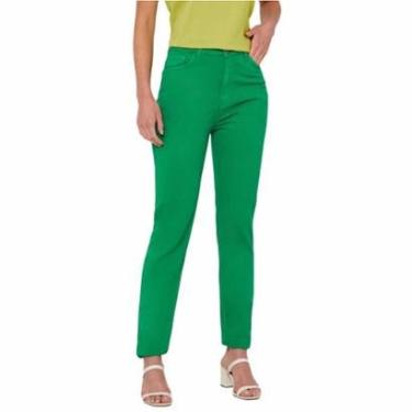 Imagem de Calça Feminina Jeans Feminina Infini Mom Verde Folha - 73681-Feminino