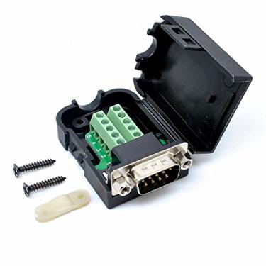 Imagem de Módulo de sinal de conector de terminal Oiyagai DB9 macho 9 pinos para parafuso, Male-Nut