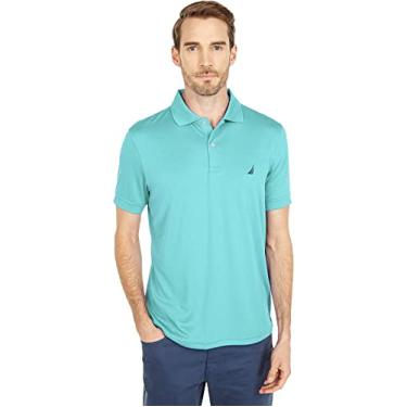 Imagem de Nautica Camisa polo masculina masculina lisa para golfe, Azul anjo, P