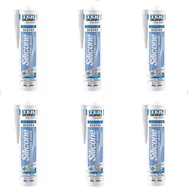 Imagem de Kit 6 Silicones Neutro Transparentes 280g Tekbond