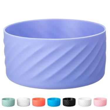 Imagem de FLORAPELL Botas para Hydro Flask 32 garrafa de água de 1,134 g, bota para garrafas de água esportivas Hydroflask, capa de proteção de manga inferior de silicone acessórios para para-choques (Lupino)