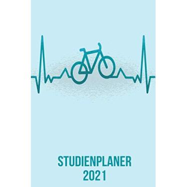 Imagem de Studienplaner 2021: DIN A5 Kalender von 01/2021 - 12/2021 1 Tag = 1 Seite mit großem Tageskalender und großartiger Übersicht. Monatsübersicht, ... Kalenderbuch / Fahrrad heartbeat herzschlag
