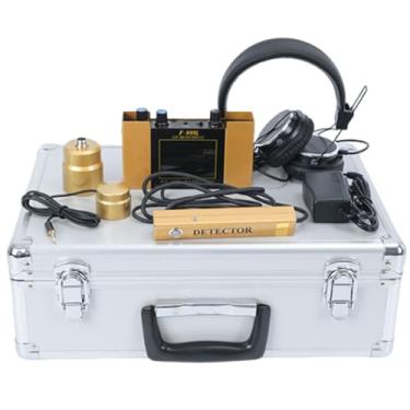 Imagem de Sensor de geofone de vazamento de água, monitor de vazamento de tubulação de água subterrânea multifrequência ajustável com volume ajustável com display digital, fone de ouvido e estojo de transporte