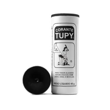 Imagem de Corante Para Tingir Tecidos Roupa Artesanato 45g Tupy (Preto)