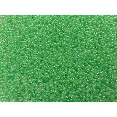 Imagem de Tamanho das miçangas de sementes: 11/0 50 g / 1,76 oz (verde menta)