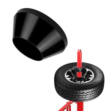 Imagem de povtii Cone de centralização manual do trocador de pneu, adaptador de balanceador de pneu automotivo cônico de alumínio, cone de retenção do balanceador de roda para carros caminhões, kit de