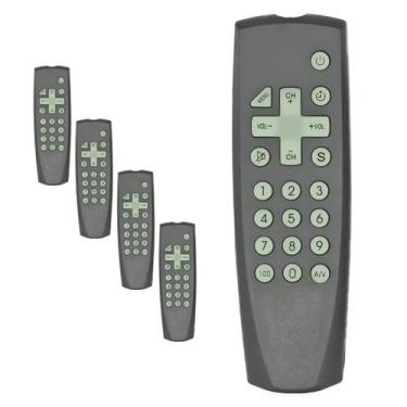 Imagem de Kit 5 Controle Compatível TV Semp TCL Tubo Lumina Antiga - Lelong