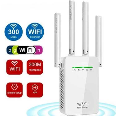 Imagem de Repetidor Sinal Wifi Branco 4 Antenas - Higa