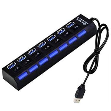 Imagem de Hub Usb 2.0 Com 7 Portas Switch On/off E Led Indicador - Mex