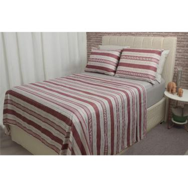 Imagem de Jogo de Cama Duplo Queen 4 peças 140 Fios 250x240cm Loretto Realce Premium - Sultan