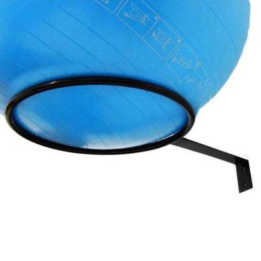 Imagem de Suporte De Parede Para Bola Suiça (pilates)-reforçado Preto - FRONTURE