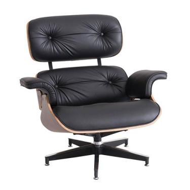 Imagem de Poltrona Charles Eames - Preta com Tabaco - Abra Casa