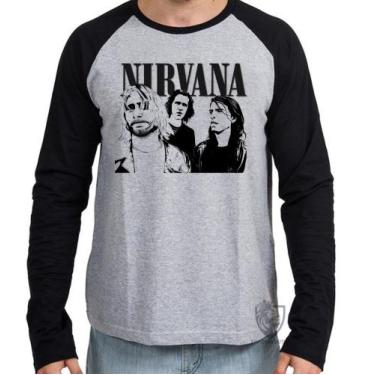 Imagem de Camiseta Manga Longa blusa Nirvana - Empório Dutra, G  adulto