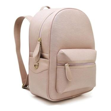 Imagem de Mochila Feminina Preta Bolsa Pequena Sintético Escolar Barato - Pinner