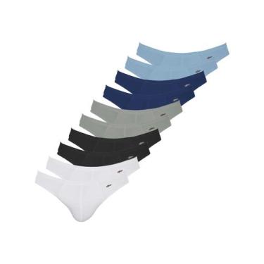 Imagem de Kit com 10 Cuecas Slip Zorba 772 Colorido, Azul, GG