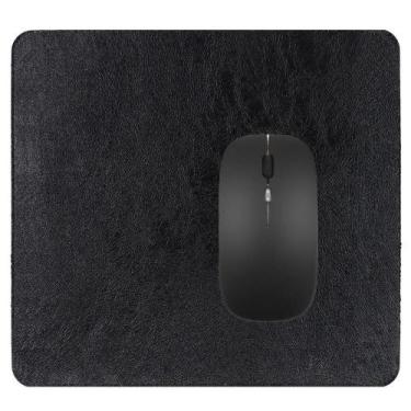Imagem de Mouse Pad Antiderrapante Couro Trabalho 30X25 + Porta Copo - Gnr