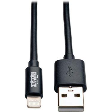 Imagem de Tripp Lite Cabo Lightning para USB 3M certificado Apple MFI de 3 metros para carregamento de sincronização iPhone/iPod/iPad – Preto (M100-010-BK)