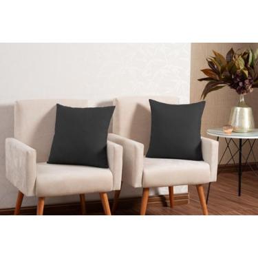 Imagem de Almofadas com enchimento e zíper em tecido 100% poliéster 50 x 50 preç