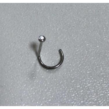 Imagem de Piercing De Nariz Em Ouro Branco 18k Com Brilhante - Gift