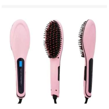 Imagem de Escova Magica Alisadora Display Lcd Cabelo Bivolt Chapinha 230 Graus R