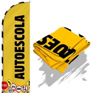 Imagem de Bandeira Para Wind Banner Dupla Face (só tecido) Auto escola - Fadrix