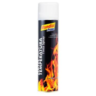 Imagem de Tinta spray alta temperatura branco fosco Mundial 400ml - Mundial Prim