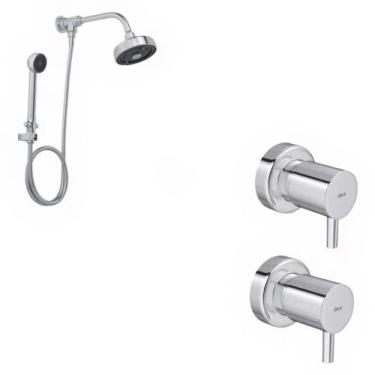 Imagem de Kit Chuveiro Acqua Plus C/ Desvi + 2 Acab De Registro Link Deca - DECA