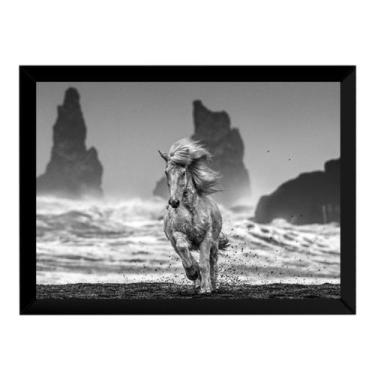 Imagem de Lindo Quadro Cavalo Selvagem Equino Paisagem - Fanarte