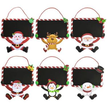 Imagem de Kit 6 Quadros Enfeite Decoração de Natal Lousa Porta Recados - Inter