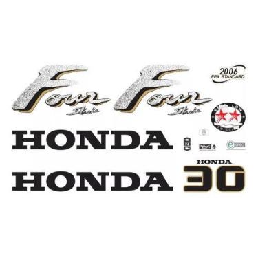 Imagem de Kit Faixa Adesivo Motor Honda 30 Hp 4 Tempos - SPTS