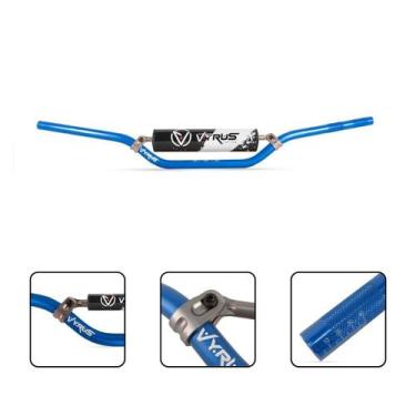 Imagem de Guidão Vyrus 22mm Cross Bar C/ Barra Protetor Espuma Trilha Motocross,