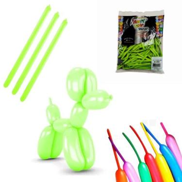 Imagem de Balão Bexiga Canudo Para Festa Liso Cores 50 unidades - Happy Day, Ver
