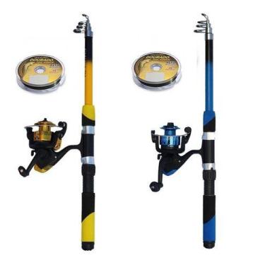 Imagem de Kit 2 Molinete + 2 Vara De Pesca Ultra Light - sm pesca