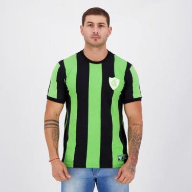 Imagem de Camisa América Mineiro Retrô 1971 Verde e Preta - Retromania, M