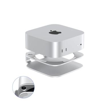 Imagem de GEWOKLIY Suporte para Mac Mini M4 e M4 Pro 2024, Resfriamento embutido, Botão de Acesso ao Botão Liga/Desliga, Antiderrapante