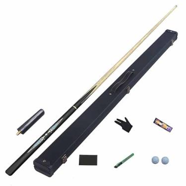 Imagem de Bastão de bilhar Snooker Cue 8 Bola Mesa de bilhar Vara de bilhar para bar ou casa (A Taco de sinuca + acessórios + caixa de tacos B, 10MM)
