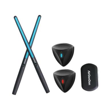 Imagem de Amagogo Bateria Air Drum para Praticantes e Amantes de Percussão com Baquetas, Conversor 2 Pedais