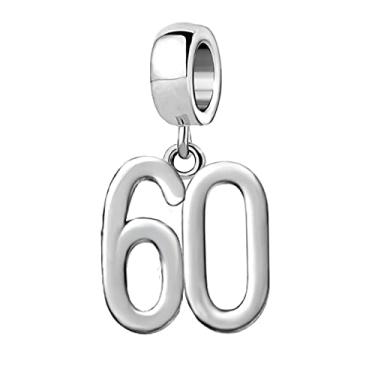 Imagem de JMQJewelry 10 13th 16 18th 21 30th 40 50 60th Charm Lucky Number Happy Birthday Charms para pulseira de Natal serve para pulseira Pandora Halloween, Metal, Cobre