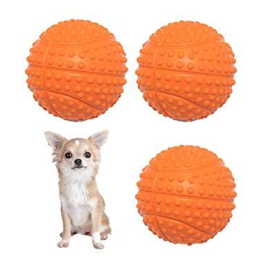 Imagem de Volacopets Brinquedos barulhentos para cães pequenos, buscar bolas para filhotes, pacote com 3