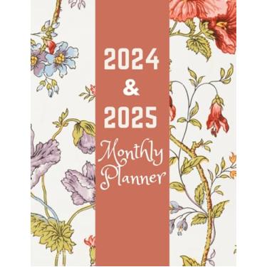 Imagem de 2024-2025 Monthly Planner: Two Year Schedule Organizer with Floral Cover (January 2024 through December 2025)