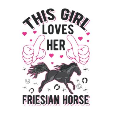 Imagem de Friesenpferd Notizbuch: Friesian Horse Girl Friesenpferd Friesen Pferd / 6x9 Zoll / 120 karierte Seiten Seiten