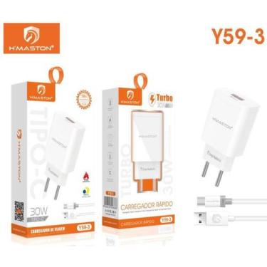 Imagem de Kit Carregador lacrado Hmastonn Turbo 30w Tipo c compativel com samsun