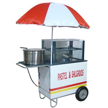 Imagem de Carrinho de pastéis e salgados com rodas pneumática Pipocar 4257