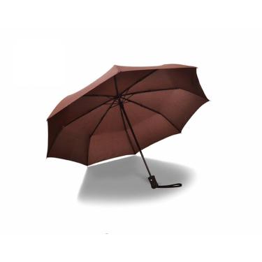 Imagem de Guarda-chuva compacto à prova de água e vento para viagem com fecho automático (preto) resistente à chuva, durabilidade