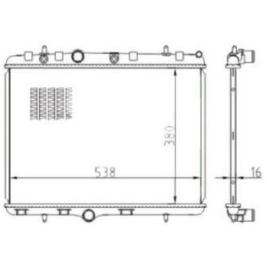 Imagem de Radiador Citroen C3 2013 a 2016 NOTUS NT-3376.116